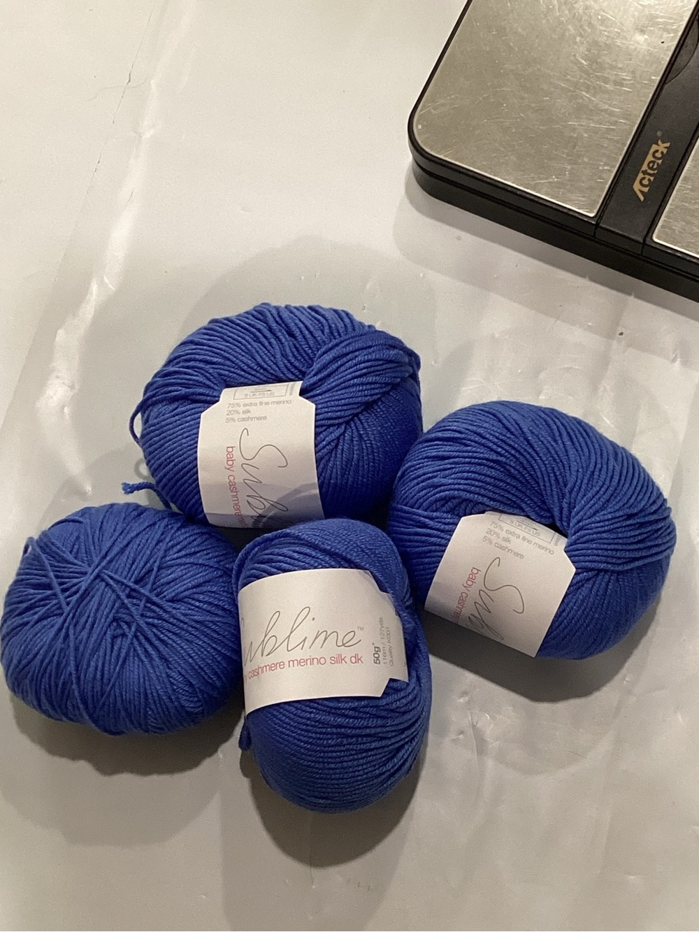 Sublime Royal Blue Cashmere Merino Silk DK Yarn - Pack of 4
